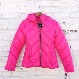 NWT $150 Guess Puffer Jacket Pink Small